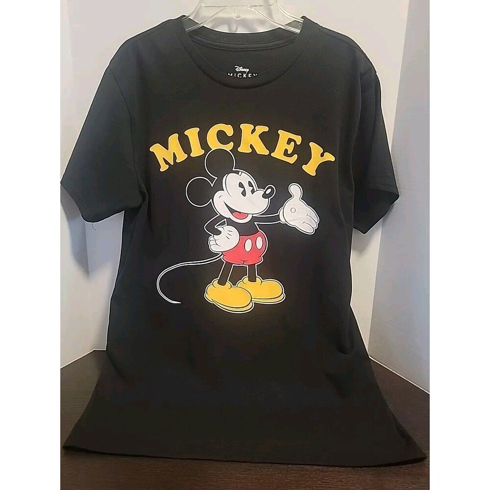 Mens Black Sz M Mickey Mouse T shirt